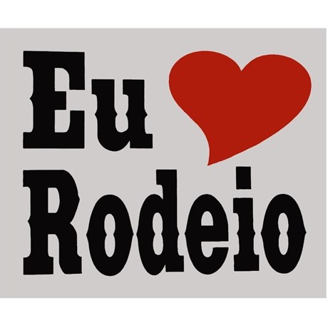 Adesivo Eu Amo Rodeio - Rodeo West 14038