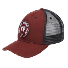 Boné de Tela com Aba Curva Vermelho King Farm 23761 Boné de Tela com Aba Curva Vermelho King Farm 23761