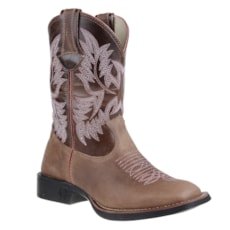 Bota Classic Feminina Couro Marrom Bico Quadrado 25995 Bota Classic Feminina Couro Marrom Bico Quadrado 25995
