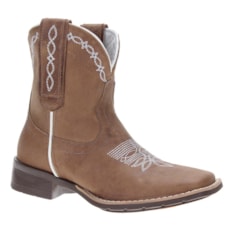 Bota Feminina Cano Curto Couro Marrom Cow Way 23051 Bota Feminina Cano Curto Couro Marrom Cow Way 23051