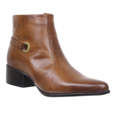Bota Feminina Marrom Cano Curto Cow Way 27758 Bota Feminina Marrom Cano Curto Cow Way 27758