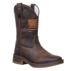 Bota Masculina Marrom Bico Quadrado Cow Way 26634 Bota Masculina Marrom Bico Quadrado Cow Way 26634