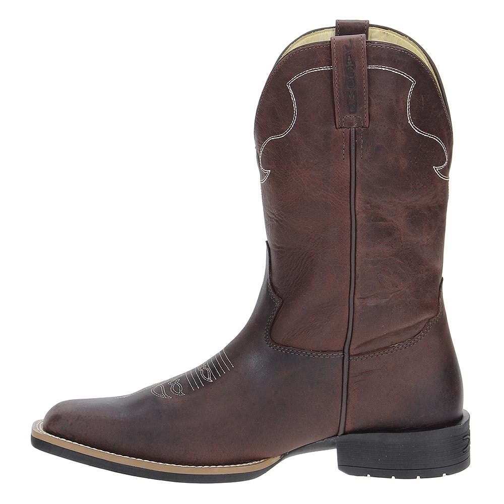 bota cano longo masculina bico quadrado