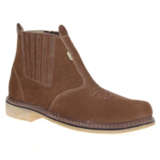 Botina de Couro Marrom Masculina Nobuck F1000 20588 Botina de Couro Marrom Masculina Nobuck F1000 20588
