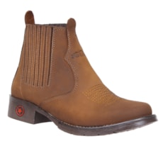 Botina Feminina Bico Redondo Marrom Potro 28187 Botina Feminina Bico Redondo Marrom Potro 28187