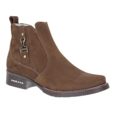 Botina Marrom Feminina Bico Redondo Urbana Boots 23436 Botina Marrom Feminina Bico Redondo Urbana Boots 23436