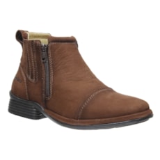 Botina Marrom Masculina Zebu com Bico Quadrado 29229 Botina Marrom Masculina Zebu com Bico Quadrado 29229