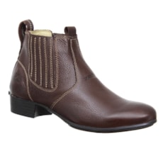 Botina Unissex Couro Marrom Zebu Original 23367 Botina Unissex Couro Marrom Zebu Original 23367