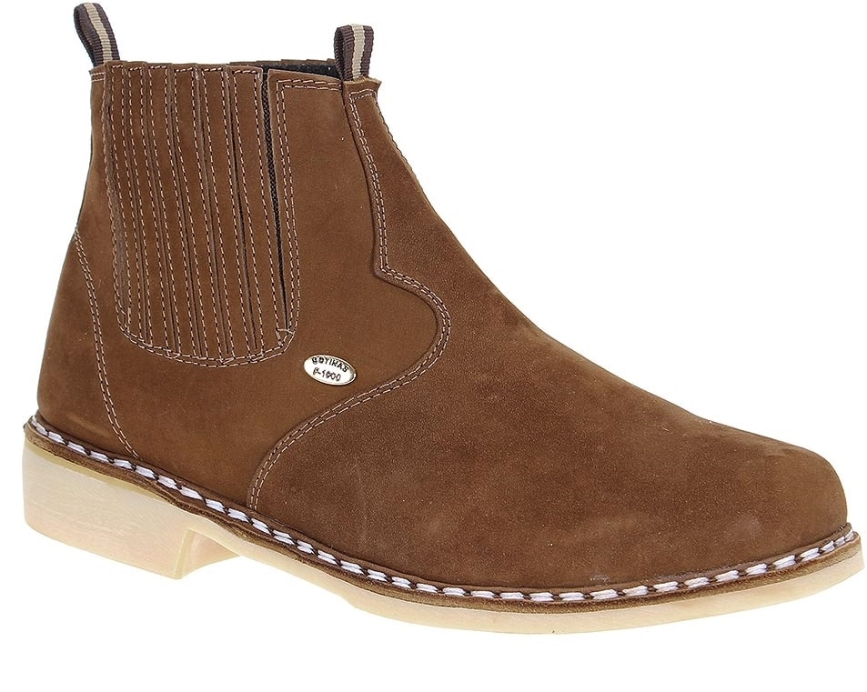 Botina Vira Francesa Bico Quadrado Masculina Marrom F1000 20581 - Rodeo West