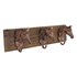 Cabideiro Rústico Cabeça de Cavalo Bronze em Madeira e Resina 31634