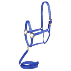 Cabresto Azul com Cabo Bronc-Steel para Cavalo 25640 Cabresto Azul com Cabo Bronc-Steel para Cavalo 25640