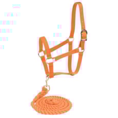 Cabresto para Cavalo Kauana Laranja com Cabo 27328 Cabresto para Cavalo Kauana Laranja com Cabo 27328