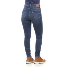 Calça Jeans Azul Feminina Cintura Alta Super Skinny Detalhes Destroyed 720 Levi's 29062