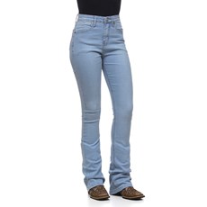 Calça Jeans Delavê Feminina Flare com Elastano Original Western 26230