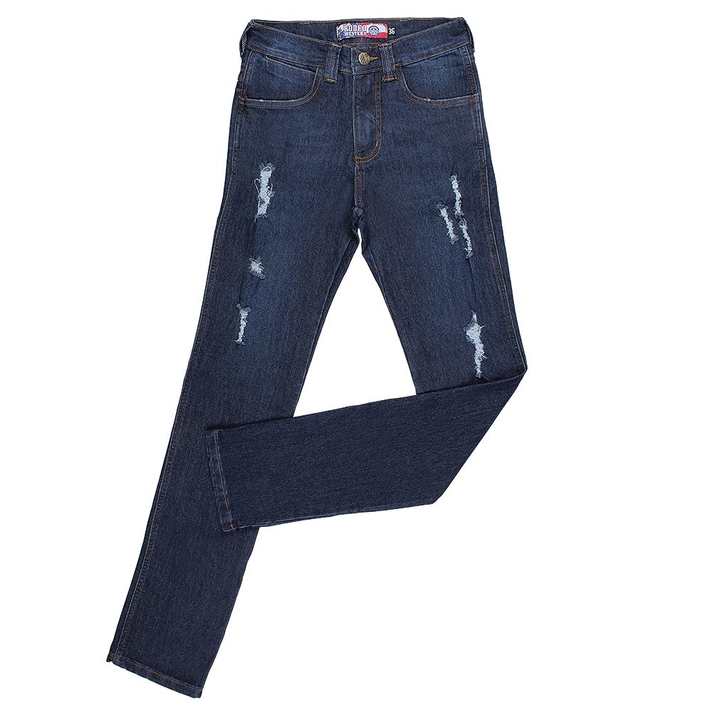 calça jeans desfiada nas pernas