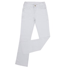 Calça Jeans Feminina Boot Cut Branca Tassa 29994 Calça Jeans Feminina Boot Cut Branca Tassa 29994