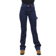 Calça Jeans Feminina Carpinteira Azul com Elastano Os Vaqueiros 32231