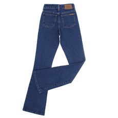 Calça Jeans Feminina Cintura Alta Boot Cut Azul com Elastano Tassa 27593