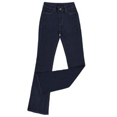 Calça Jeans Feminina Cintura Alta Boot Cut com Elastano Tassa 24857