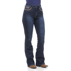 Calça Jeans Feminina Cintura Alta Boot Cut Tassa 30152