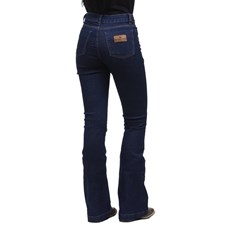 Calça Jeans Feminina Flare Azul com Elastano Os Vaqueiros 32240