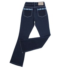 Calça Jeans Feminina Flare Azul com Elastano Smith Brothers 25582