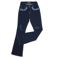 Calça Jeans Feminina Flare Azul com Elastano Smith Brothers 25582