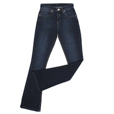 Calça Jeans Flare Feminina Azul Escuro com Elastano Original Wrangler 26133