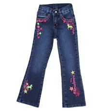 Calça Jeans Infantil Feminina Boot Cut Azul Tassa Gold 28150