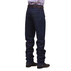 Calça Jeans Masculina 100% Algodão Tradicional Azul Escuro Os Vaqueiros 32216