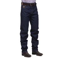 Calça Jeans Masculina 100% Algodão Tradicional Azul Escuro Os Vaqueiros 32216