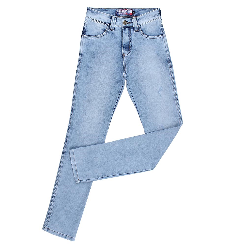 calça jeans desfiada masculina