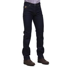 Calça Jeans Masculina Regular com Elastano Azul Escuro Os Vaqueiros 32236