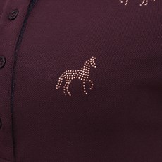 Camisa Gola Polo Feminina Bordô Cavalos Tassa 28154