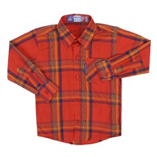 Camisa Infantil Masculina Xadrez Vermelho Rodeo Western 22599