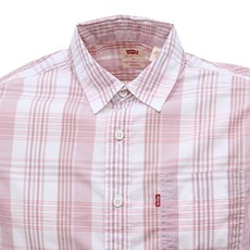 Camisa Masculina Rosa Xadrez Manga Longa com Bolso Levi's 30488