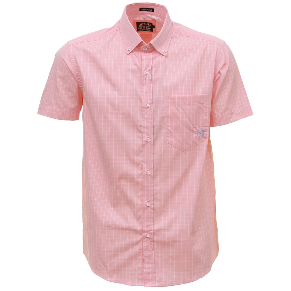 camisa xadrez rosa masculina