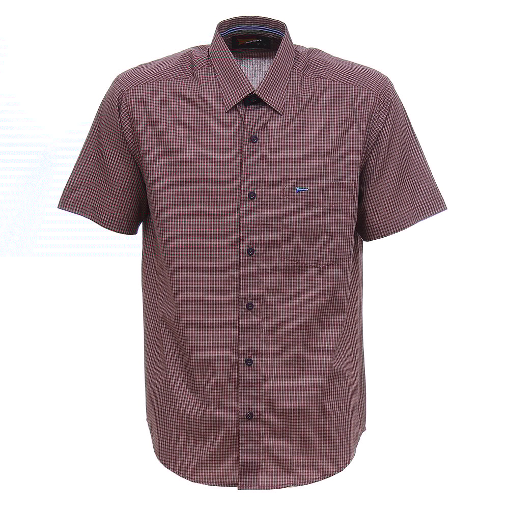 camisa xadrez manga curta