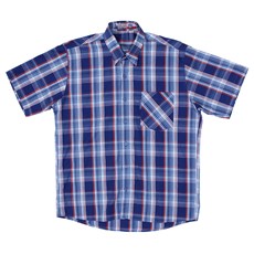 Camisa Xadrez Masculina Manga Curta Azul Rodeo Western 22622
