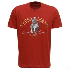 Camiseta Básica Masculina Vermelha Tassa 31182