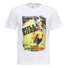 Camiseta Bull Riders Branca Texas Masculina Diamond 27855