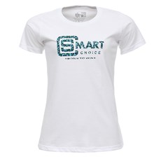 Camiseta Feminina Baby Look Branca Smart Choice 27450