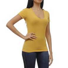 Camiseta Feminina Básica Amarela Hering 30952