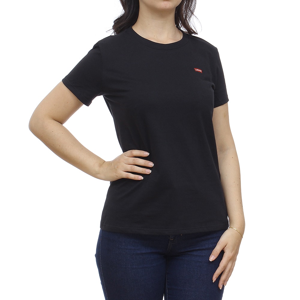 camiseta básica preta feminina