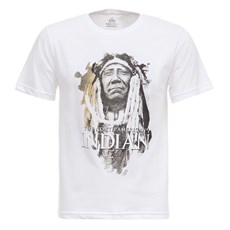 Camiseta Índio Americano Branca Masculina Texas Diamond 27813