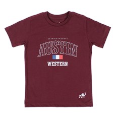 Camiseta Infantil Masculina Vinho Austin Western 29793