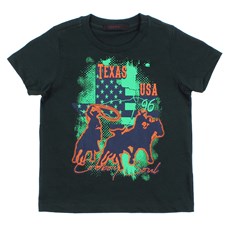 Camiseta Infantil Verde Masculina Estampada Tassa 28169