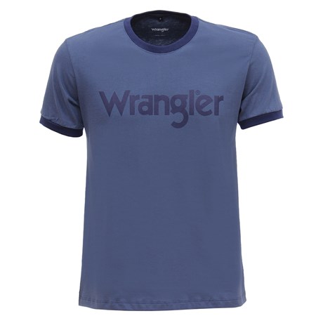 Camiseta Masculina Azul Básica Original Wrangler 28418