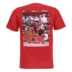 Camiseta Masculina Bull Rider Vermelha Texas Diamond 27847
