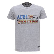 Camiseta Masculina Cinza Mescla Austin Western 28446